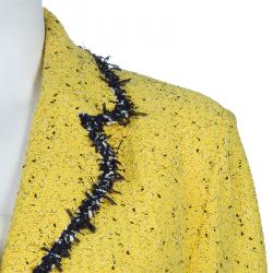 Pre Owned St. John Yellow Tweed Jacket M