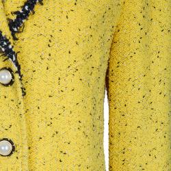 Pre Owned St. John Yellow Tweed Jacket M