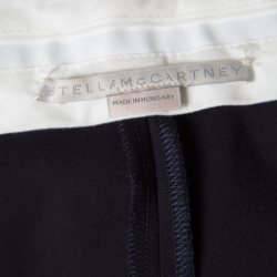 Pre Owned Stella McCartney Navy Blue Wool Cropped Eden Kick Pants L