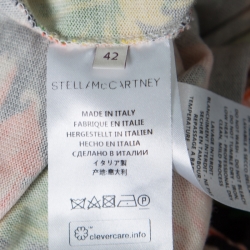 Pre Owned Stella McCartney Black Floral Intarsia Knit Waist Tie Detail Jumpsuit M