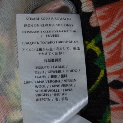 Pre Owned Stella McCartney Black Floral Intarsia Knit Waist Tie Detail Jumpsuit M