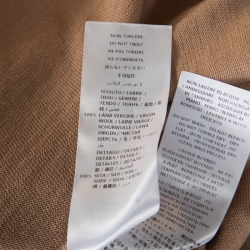 Pre Owned Stella McCartney Brown Wool Contrast Silk Panel Asymmetric Cardigan S