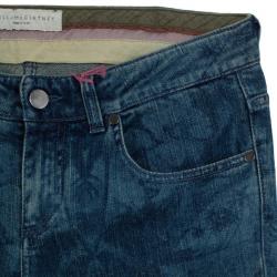 مملوكة مسبقًا Stella McCartney Hibiscus Print Denim Jeans M