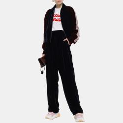 Pre Owned Stella McCartney Dark Blue Velvet Pants M (IT 42)