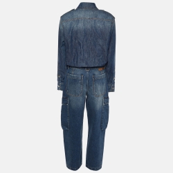 Stella McCartney Blue Vintage Wash Denim Jumpsuit M