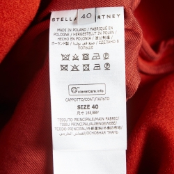 Pre Owned Stella McCartney Orange Wool Double Breasted Trench Coat S