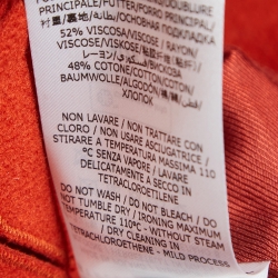 Pre Owned Stella McCartney Orange Wool Double Breasted Trench Coat S