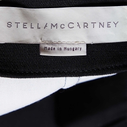 Pre Owned Stella McCartney Black Wool Zip Front Cropped Jacket S