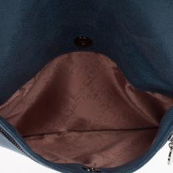 مملوكة مسبقًا Stella McCartney Blue Falabella Shaggy Deer Foldover Clutch