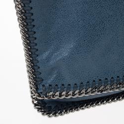 مملوكة مسبقًا Stella McCartney Blue Falabella Shaggy Deer Foldover Clutch