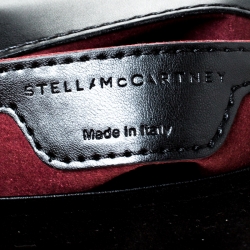 Pre Owned Stella McCartney Black Velvet Volcano Embroidered Mini Falabella Shoulder Bag