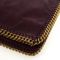 مملوكة مسبقًا Stella McCartney Falabella Shaggy Deer Burgundy Fold Over Clutch 