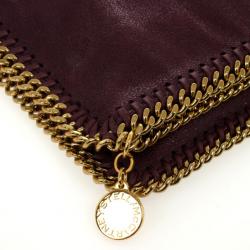 مملوكة مسبقًا Stella McCartney Falabella Shaggy Deer Burgundy Fold Over Clutch 
