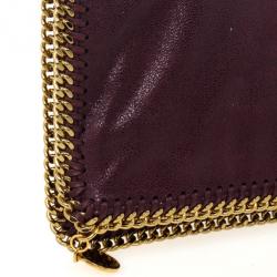 مملوكة مسبقًا Stella McCartney Falabella Shaggy Deer Burgundy Fold Over Clutch 