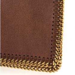 مملوكة مسبقًا Stella McCartney Brown Falabella Shaggy Deer Fold Over Clutch 