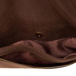 مملوكة مسبقًا Stella McCartney Brown Falabella Shaggy Deer Fold Over Clutch 