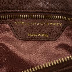 مملوكة مسبقًا Stella McCartney Brown Falabella Shaggy Deer Fold Over Clutch 