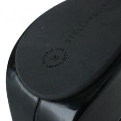 مملوكة مسبقًا Stella McCartney Black Leather Corinne Platform Pumps Size 39