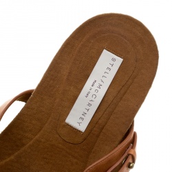Stella McCartney Brown Faux Leather Altea Platform Slides Size 41