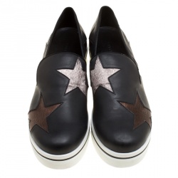 Pre Owned حذاء  رياضي ستيلا مكارتني سليب أون بينكس أزرق فاتح مطبوع نجوم نعل سميك مقاس 40