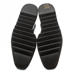 Pre Owned حذاء ستيلا ماكرتني دربي نعل سميك اليز نجوم جلد صناعي أسود مقاس 37.5