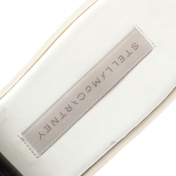 Pre Owned حذاء سلايدز ستيلا ماكرتني نعل سميك ويكر جلد مغزول صناعي أسود مقاس 37