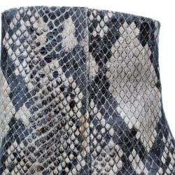 مملوكة مسبقًا بوت كاحل ستيلا مكارتني بتأثير جلد ثعبان زائف مقاس 37