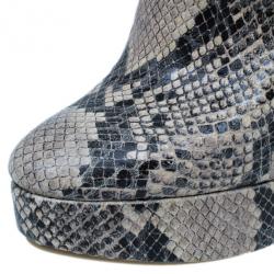 مملوكة مسبقًا بوت كاحل ستيلا مكارتني بتأثير جلد ثعبان زائف مقاس 37