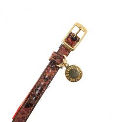 Stella McCartney Orange Python Print Skinny Belt 80 CM