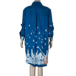 مملوكة مسبقًا Stella McCartney Blue Silk Tunic Dress M