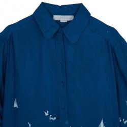 مملوكة مسبقًا Stella McCartney Blue Silk Tunic Dress M