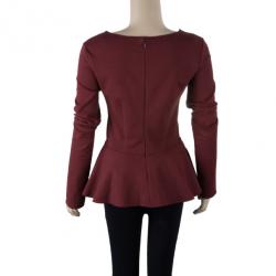 Pre Owned Stella McCartney Burgundy Peplum Top M