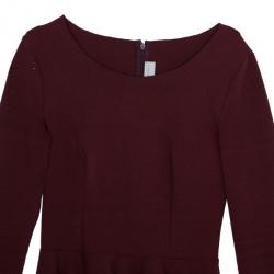 Pre Owned Stella McCartney Burgundy Peplum Top M