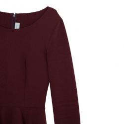 Pre Owned Stella McCartney Burgundy Peplum Top M
