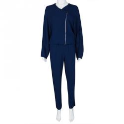 Pre Owned Stella McCartney FW'14 Navy Blue Zip Detail Brooke Jumpsuit S