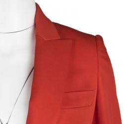 Pre Owned Stella McCartney Red Wool Ingrid Blazer and Cropped Pant Suit XS