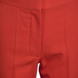 Pre Owned Stella McCartney Red Wool Ingrid Blazer and Cropped Pant Suit XS