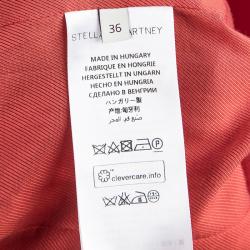 Pre Owned Stella McCartney Red Wool Ingrid Blazer and Cropped Pant Suit XS