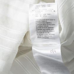 Pre Owned قميص ستيلا ماكرتني أكمام طويلة حرير-قطن مخطط سيلف بيج فاتح S