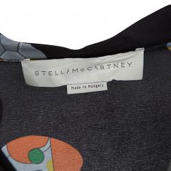 Pre Owned Stella McCartney Black Monia Superhero Print Jumpsuit S