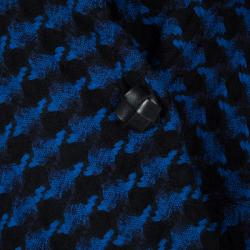 Pre Owned جاكيت ستيلا مكارتني صوف أسود وأزرق بأكمام قصيرة S