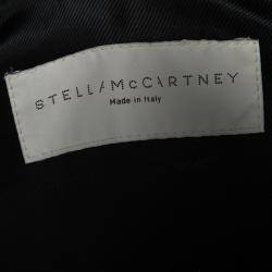 Pre Owned جاكيت ستيلا مكارتني صوف أسود وأزرق بأكمام قصيرة S