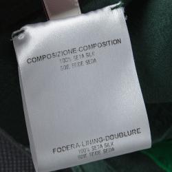 Pre Owned بلوزة ستيلا مكارتني حرير شيفون أخضر أومبريه أكمام قصيرة M