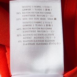 مملوكة مسبقًا Stella McCartney Colorblock Velvet and Crepe Long Sleeve Maxi Dress M