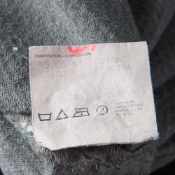 Pre Owned Stella McCartney Grey Jersey Textured Dot Cap Sleeve Tunic S