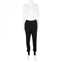 مملوكة مسبقًا Stella McCartney Black Crystal Embellished Jogger Pants S