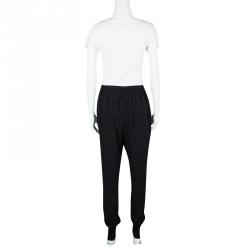 مملوكة مسبقًا Stella McCartney Black Crystal Embellished Jogger Pants S