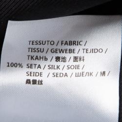 Pre Owned Stella McCartney Monochrome Horse Printed Silk Darcy Palazzo Pants S