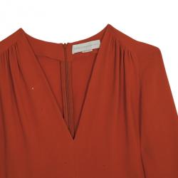 Pre Owned Stella McCartney Orange V-neck Jumpsuit S