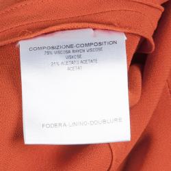 Pre Owned Stella McCartney Orange V-neck Jumpsuit S